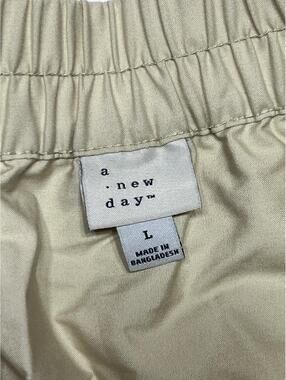 a new day Beige Elastic Waist Midi Skirt Size L